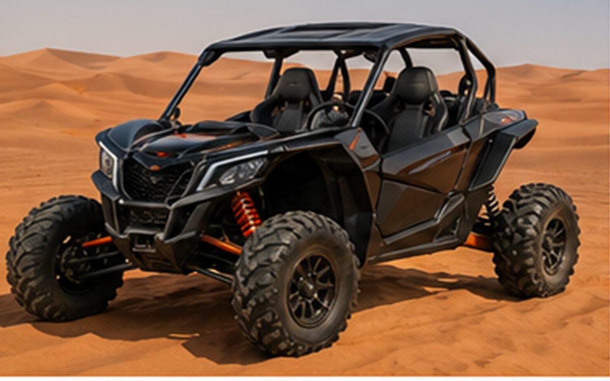 Two seat dune buggy on Lahbab desert dunes