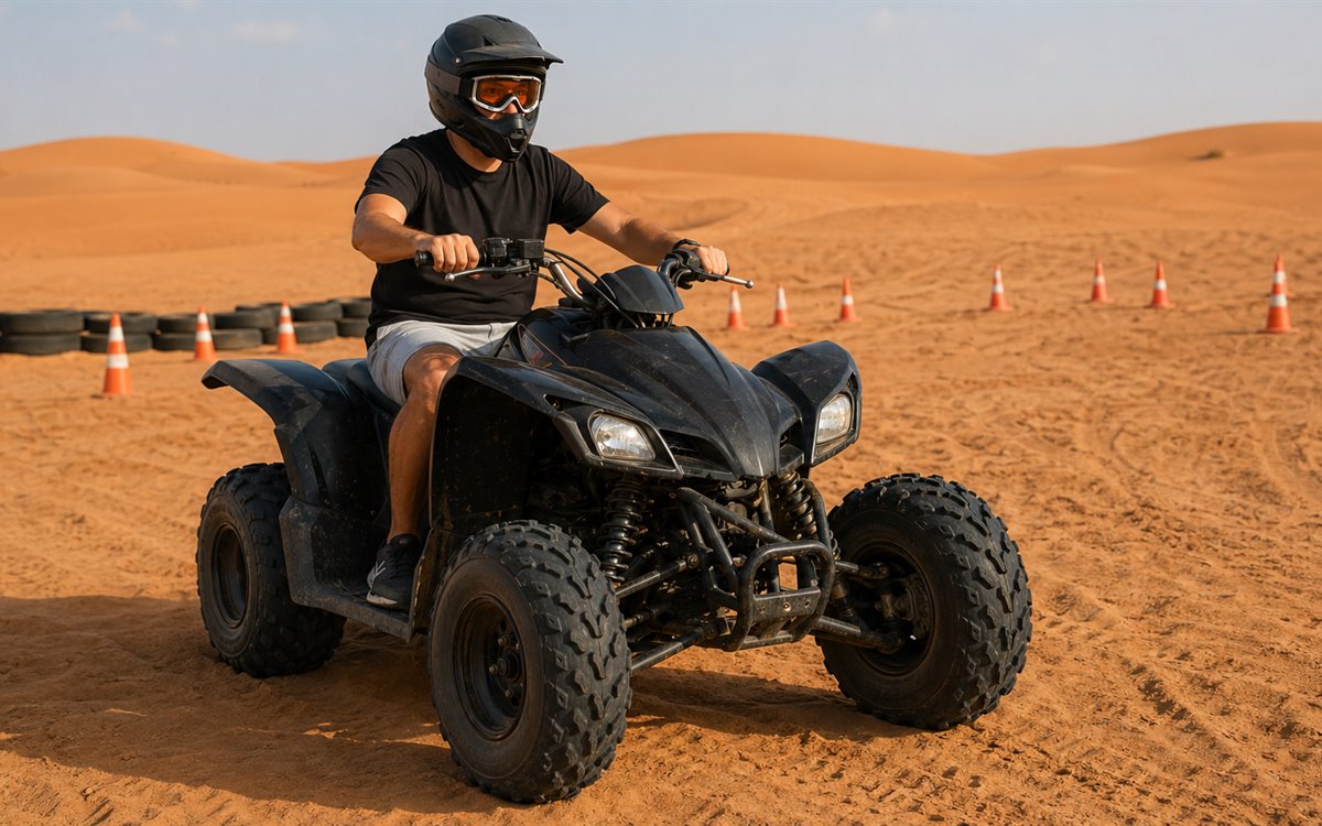 COBRA single seater quad bike on red dunes