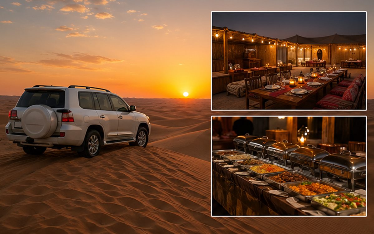 Private evening desert safari with Land Cruiser and BBQ camp